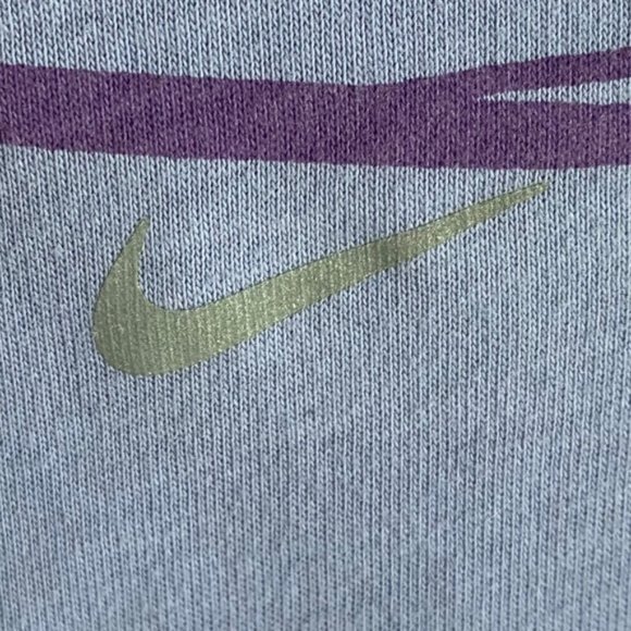 Nike Purple Striped Hooded Half Sleeve Tee - Picture 6 of 8